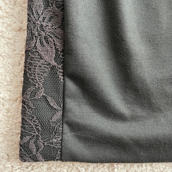 Apt. 9 Black Lace Details Sheath Dress Size Large, NEW Stretch Mini Bodycon - Picture 6 of 10